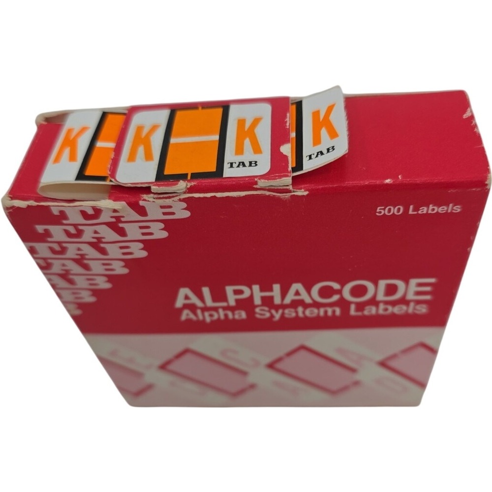 TAB Alphacode Alpha System Labels 500 Labels "Open Box" Labels Are Barely Used